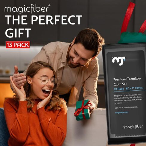 MagicFiber Microfiber Cleaning Cloth, Glasses Cleaner, Eyeglass Wipes, 30pk | Clean Eye Glasses, Lenses, Screens, Cameras, Sunglasses, Watches, Electronics, & More in Saudi Arabia