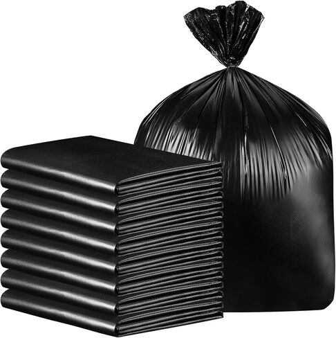 Dinifee 2 Rolls Poop Bags for Dog 26" W x 33" L Dog Waste Station Can Liners Heavy Duty Thick Large Dog Waste Bags Refill Rolls for Doggy PET Outdoor, 50 Bags Per Rolls, Black in Saudi Arabia