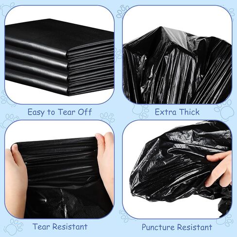 Dinifee 2 Rolls Poop Bags for Dog 26" W x 33" L Dog Waste Station Can Liners Heavy Duty Thick Large Dog Waste Bags Refill Rolls for Doggy PET Outdoor, 50 Bags Per Rolls, Black in Saudi Arabia