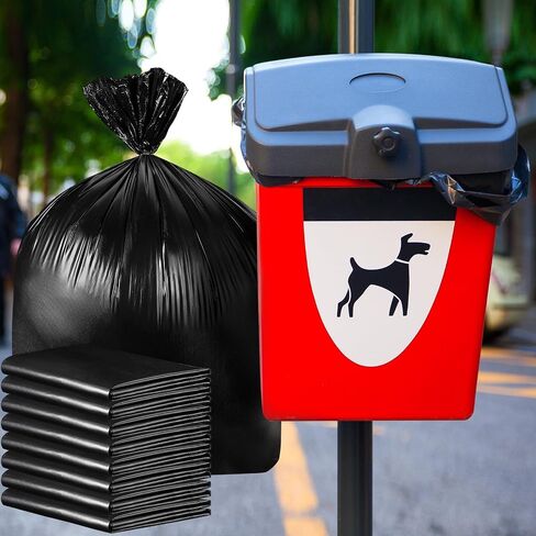 Dinifee 2 Rolls Poop Bags for Dog 26" W x 33" L Dog Waste Station Can Liners Heavy Duty Thick Large Dog Waste Bags Refill Rolls for Doggy PET Outdoor, 50 Bags Per Rolls, Black in Saudi Arabia