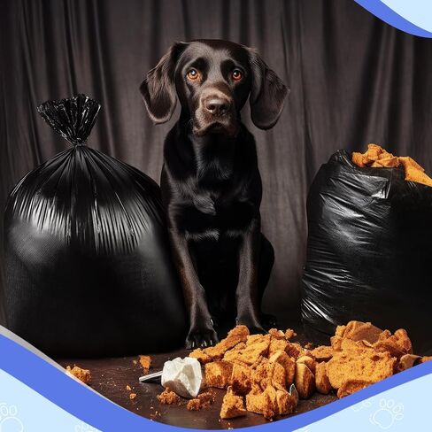 Dinifee 2 Rolls Poop Bags for Dog 26" W x 33" L Dog Waste Station Can Liners Heavy Duty Thick Large Dog Waste Bags Refill Rolls for Doggy PET Outdoor, 50 Bags Per Rolls, Black in Saudi Arabia