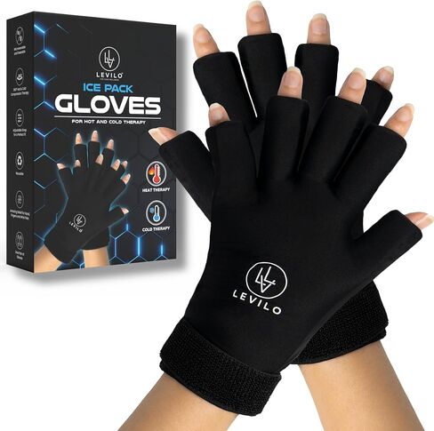 LEVILO Wrist Ice Pack Wrap for Carpal Tunnel (Pack of 2) Hand Ice Pack for Arthritis, Thumb Ice Pack for Swelling, Injuries Reusable, Tendonitis, De Quervain's Tenosynovitis, Gel Hot & Cold Therapy in Saudi Arabia