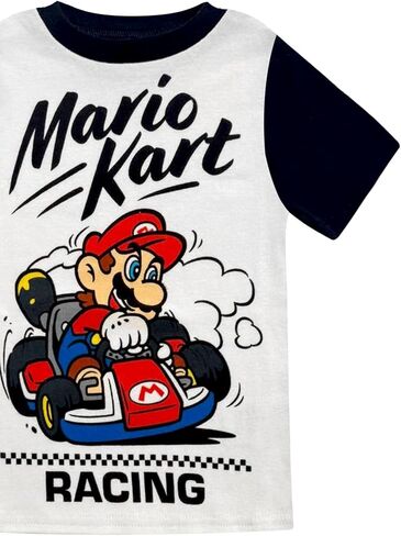 Super Mario Boys Pajama Set - 4 Piece Short Sleeve & Shorts Pajama Set - 100% Cotton Snug Fit Kids Pjs - Boys Summer Pajamas in Kuwait