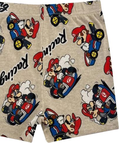 Super Mario Boys Pajama Set - 4 Piece Short Sleeve & Shorts Pajama Set - 100% Cotton Snug Fit Kids Pjs - Boys Summer Pajamas in Kuwait