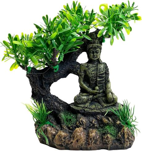 Tfwadmx Aquarium Buddha Statue Decoration Resin Furniture Ornament Underwater Landscape for Fish Rest Sleep in Saudi Arabia