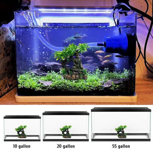 Tfwadmx Aquarium Buddha Statue Decoration Resin Furniture Ornament Underwater Landscape for Fish Rest Sleep in Saudi Arabia