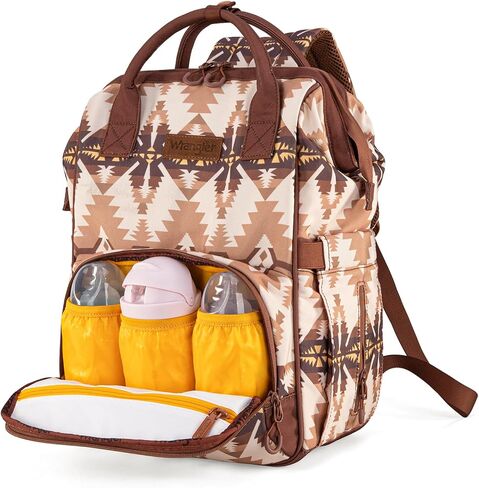 Montana West Wrangler Callie Diaper Bag Backpack with Stroller Straps Multifunction Baby Travel Bag WG2204-9110BR in Saudi Arabia