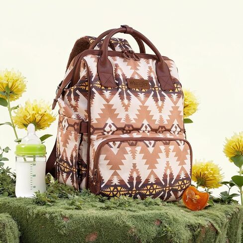 Montana West Wrangler Callie Diaper Bag Backpack with Stroller Straps Multifunction Baby Travel Bag WG2204-9110BR in Saudi Arabia