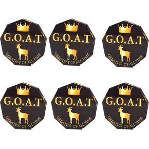 6 Pcs Goat Trophy Award Acrylic Award Greatest of All Time Funny Trophy Award Appreciation Gift for Boss, Coworker, Friend League Champion Award Winner Sports Award Appreciation Recognition Gift