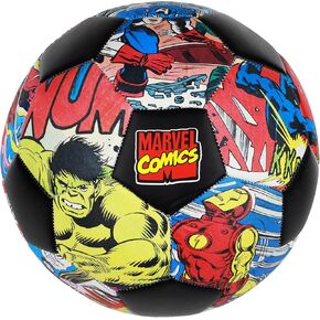 Capelli Sport Marvel Avengers Size 5 Soccer Ball, Heroes Comic Design Youth Kids Soccer Ball, Black