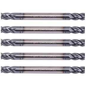 BestParts High Performance 5pcs Solid Carbide End Mills - Double End - AlTiN Coated, 4 Flute, 35 Degree Helix, 1/8" Cutting Diameter, 1/8" Shank Diameter, 1/4" Length of Cut, 1-1/2" Overall Length