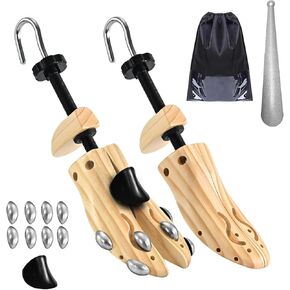 Wooden Shoe Stretcher, Shoe Stretcher Women Men, Pair 4-Way Shoe Widener Stretcher, Shoe Expander For Wide Feet