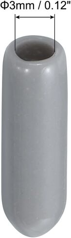 Screw Thread Protector Cover Rubber End Caps, [for Screw, Bolt] - 5/32"(4mm) ID/Grey/50pcs in Saudi Arabia