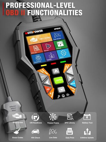 MOTOPOWER MP69040 Car OBD2 Scanner Check Engine Fault Code Reader Diagnostic Scan Tool, Yellow in Saudi Arabia