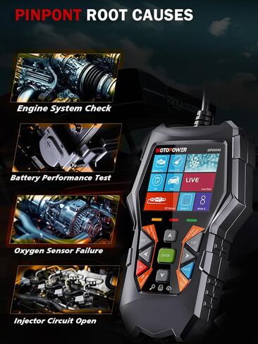 MOTOPOWER MP69040 Car OBD2 Scanner Check Engine Fault Code Reader Diagnostic Scan Tool, Yellow in Saudi Arabia