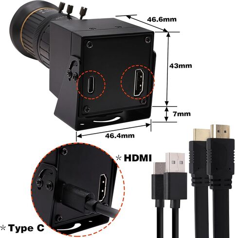 كاميرا ويب IFWATER HDMI USB كاميرا 4K مخرج متزامن لكاميرا الفيديو H.265 10X عدسة تكبير بصري عن قرب USB للكمبيوتر كاميرات الويب للبث عبر الإنترنت وكاميرا التدريب والتعليم والتفتيش الصناعي in Kuwait