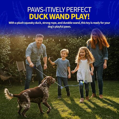 Pet Fit For Life Wand Toy for Dogs - Extra Long 31" Pole with Plush Alligator Squeaky Toy, Soft Foam Handle for Tug of War and Interactive Fun & Exercise in Kuwait