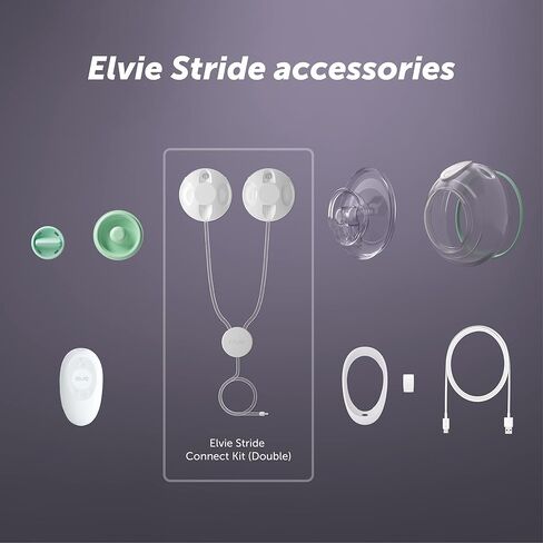 Elvie Stride Breast Pump Breast Shield - 24mm | 2 Pack | Nipple Shield Flange for Pumping Breast Milk | Breastfeeding Essentials for Electric Breast Pumps | BPA Free, Dishwasher Safe in Saudi Arabia