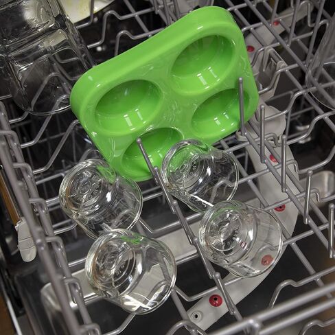 Glass Baby Food Storage Containers (4 Pk) - 2oz Jars in Stackable Storage Tray w Tight Interlocking Base- Dry-Erase Marker Labeling- Microwave Freezer & Dishwasher Safe- Homemade Babyfood, Breast Milk in Saudi Arabia