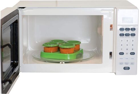 Glass Baby Food Storage Containers (4 Pk) - 2oz Jars in Stackable Storage Tray w Tight Interlocking Base- Dry-Erase Marker Labeling- Microwave Freezer & Dishwasher Safe- Homemade Babyfood, Breast Milk in Saudi Arabia