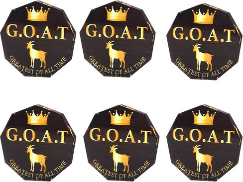 6 Pcs Goat Trophy Award Acrylic Award Greatest of All Time Funny Trophy Award Appreciation Gift for Boss, Coworker, Friend League Champion Award Winner Sports Award Appreciation Recognition Gift in Saudi Arabia