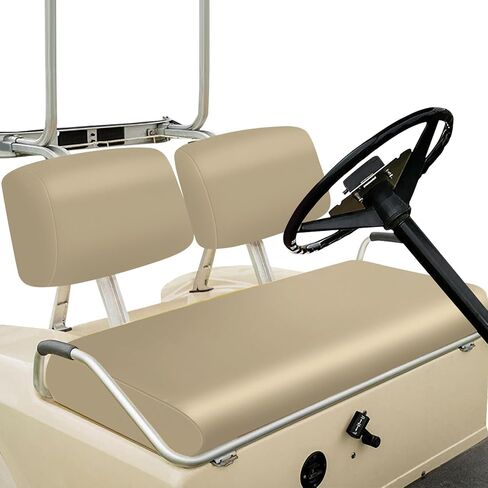 Golf Cart Front Seat Covers Black Micro Fiber Leather Seat Covers Replacement for Club Car DS 1982-2000, Staple On in Saudi Arabia