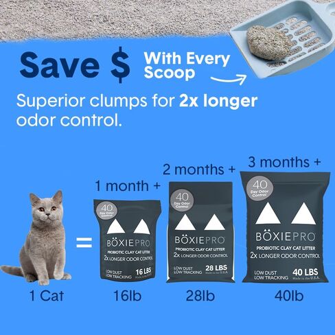 Boxie® Glo™ Natural Attractions™ 30 Day Odor Control UV Cat Litter, 28lb Clumping Clay Kitty Litter in Kuwait