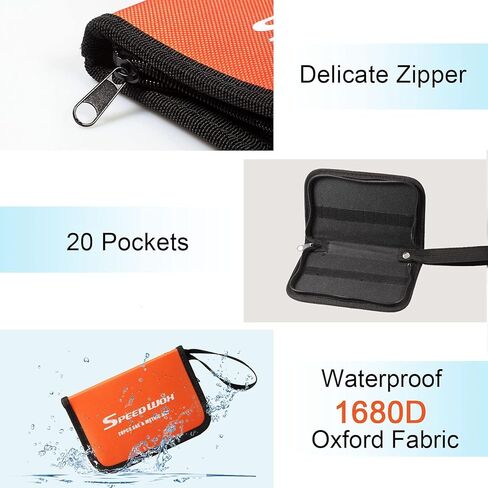 SPEEDWOX 20 Pockets Wrench Tool Storage Bag, Tool Pouch Organizer for Mini Wrenches, Metric and SAE, Portable Tool Organizer with Tote Design, Orange 1680D Oxford Fabric in Kuwait