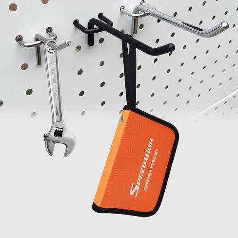 SPEEDWOX 20 Pockets Wrench Tool Storage Bag, Tool Pouch Organizer for Mini Wrenches, Metric and SAE, Portable Tool Organizer with Tote Design, Orange 1680D Oxford Fabric in Kuwait