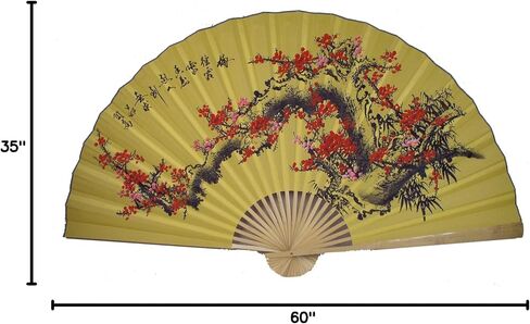 "Classic 35"" Oriental Feng Shui Wall Fan-Blue Horses" in Saudi Arabia
