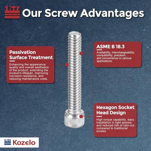 1080pcs Socket Head Cap Screws Bolts Nuts Assortment Kit - [M2/M2.5/M3/M4/M5/M6] 304 Stainless Steel Allen Socket Drive for 3D Printer in Saudi Arabia