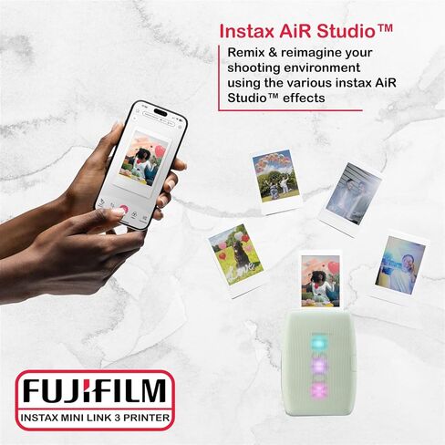 حزمة طابعة Fujifilm Instax Mini Link 3 (وردي وردي) مع فيلم Fujifilm Instax Mini Film (40 ورقة)، وحقيبة حماية Mini Link 3 in Saudi Arabia