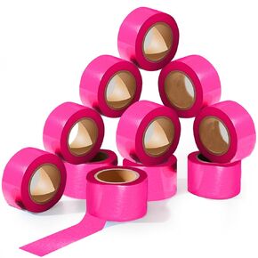 12 Pack Flagging Tape Assorted Colors 1" x 1800 ft Marking Tape, Flagging Various Areas Highly Visible-Non Adhesive