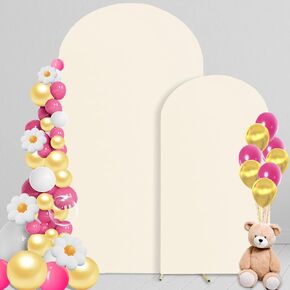 7.2 FT Arch Backdrop Cover, Wedding Arch Covers Stretchy Backdrop, White Spandex Arch Cover Birthday Chiara Arch Backdrop Stand Cover for Baby Shower Party Ceremony Decorations