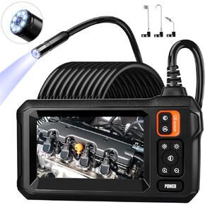 Borescope, Endoscope Camera with Light IP67 Waterproof Endoscope 1080P HD Inspection Camera Industrial Borescope Camera Sewer Snake Camera 16.5ft Endoscope Camera, Gadgets for Men-Mechanic Tools(4.3")