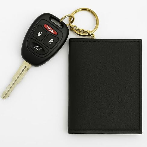 Marshal Genuine Lambskin Soft Leather Credit card Id Card Holder with Key Chain in Kuwait