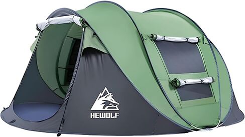 Hewolf 2/4 Person Pop Up Camping Tent,Instant Easy Setup,Waterproof,Automatic Family Tent for Camping,Hiking & Traveling in Saudi Arabia