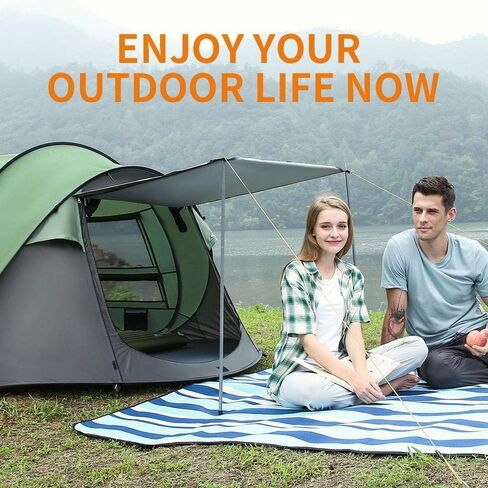 Hewolf 2/4 Person Pop Up Camping Tent,Instant Easy Setup,Waterproof,Automatic Family Tent for Camping,Hiking & Traveling in Saudi Arabia