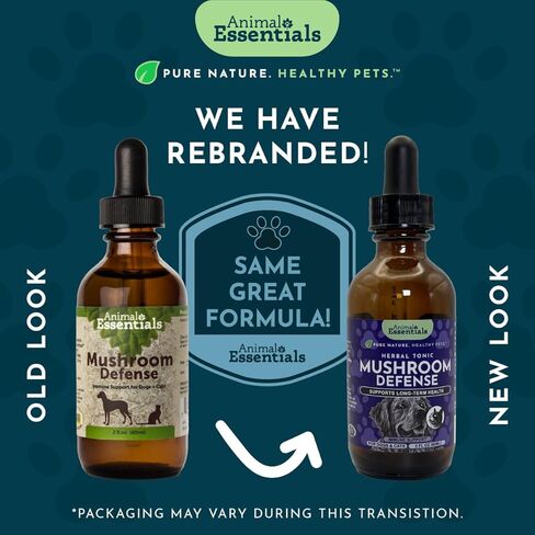 الدفاع عن الفطر من Animal Essentials - دعم الجهاز المناعي للكلاب والقطط، مضادات الأكسدة الطبيعية، الفطر، لجميع الأعمار، أعشاب عضوية - 1 أونصة سائلة in Kuwait