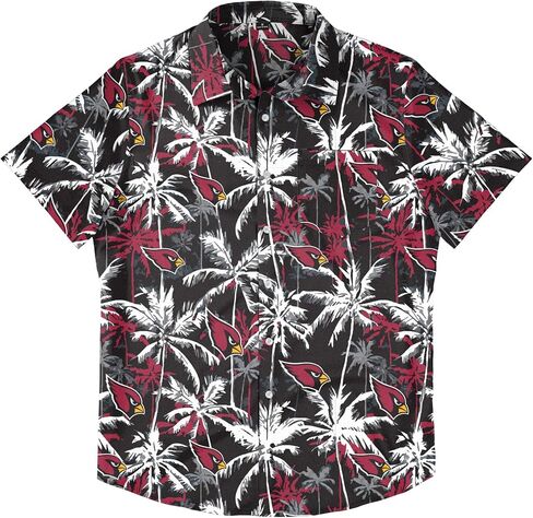 قميص FOCO الرجالي Indianapolis Colts NFL Team Logo Aloha Tropical Button Up، زهور سوداء in Saudi Arabia