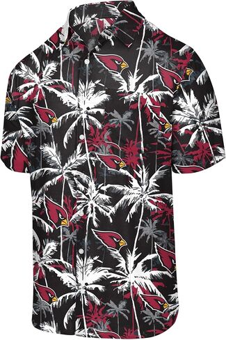 قميص FOCO الرجالي Indianapolis Colts NFL Team Logo Aloha Tropical Button Up، زهور سوداء in Saudi Arabia