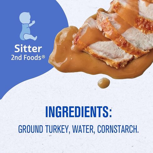 Gerber Mealtime for Baby 2nd Foods Baby Food Jar, Non-GMO Pureed Baby Food with Essential Nutrients (Turkey) in Saudi Arabia
