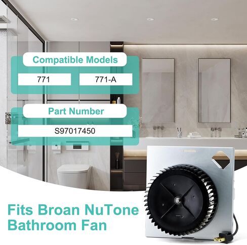 S97017450 محرك مروحة الحمام وعجلة النفخ لمحرك استبدال مروحة العادم Broan NuTone 771 771-A، 70CFM، 120 فولت in Kuwait
