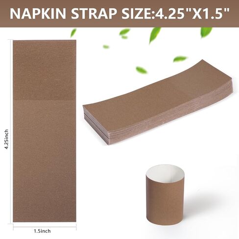 Burgundy Napkin Bands, Paper Napkin Rings Self Adhesive,Silverware Wraps Bands,Table Setup Wedding Event Party Supply,200 Pcs/Burgundy,NB-200-10Burgundy in Saudi Arabia
