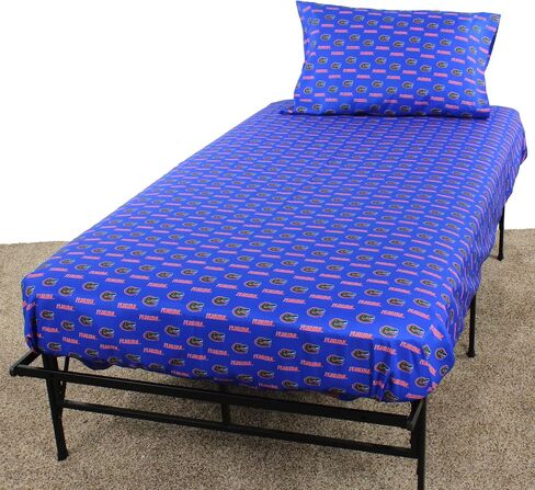 مجموعة ملاءات من College Covers Everything Comfy Florida Gators بحجم مزدوج مكونة من 3 قطع، خلفية ملونة للفريق، 1 ملاءة مسطحة، 1 ملاءة مثبتة، 1 كيس وسادة in Saudi Arabia