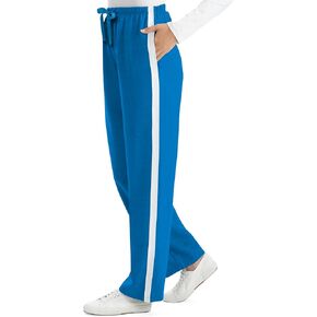 Collections Etc Women's Side Stripe Knit Pants Black Medium
