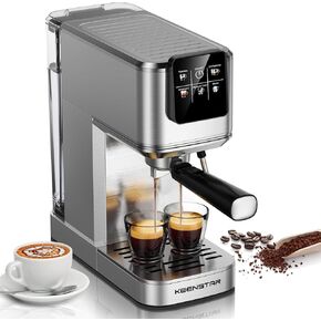 Espresso Machine 20Bar, Hot & Iced Coffee Machine with Rapid Cold Brew, Espresso Maker with Steam Wand, Touch Screen with 37oz Water Tank for Latte, Cappuccino, Gift for Coffee Lover
