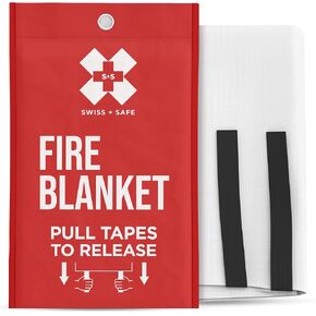 Emergency Fire Blanket for Home & Outdoors, Fire Blankets Emergency for Home, Camping Emergency Fire Blankets, Fire Blanket to Smother a Kitchen Fire, Fire Safety Blanket, Fireproof Blanket (1 Pack)