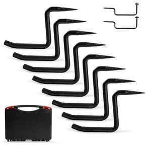 4 Inch Screw-in Tree Steps for Hunting 8 Pack, Self-Tapping Screw Tree Stand with Anti-Slip Knurling Pattern for Hunting, Climbing, Outdoor Adventure (8)