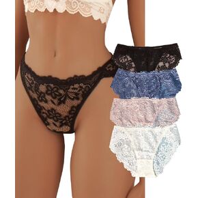 Hibluco Women Lace Underwear Sexy Breathable Hipster Stretch Panties Bikinis in Saudi Arabia